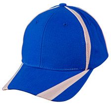 Royal+White |  Cotton Twill Baseball Cap | X Contrast Stripe