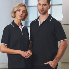 Pure Cotton  unisex polo shirts plain or contrast