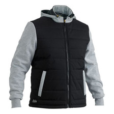 Bisley Flex and Move Contrast Puffer Fleece Hooded Jacket