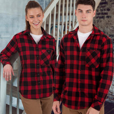 Shop Unisex Classic Flannel Plaid Shirt