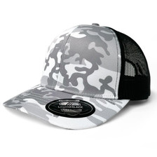 Plain Poly Mesh Camo Trucker Cap