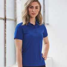 Plain Ladies CoolDry self striped textured polo shirts
