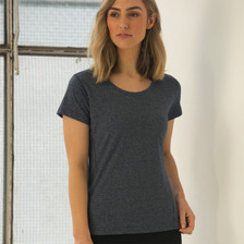 Shop Plain Ladies Heather Sports Jersey Tshirt