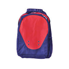 Navy+Red | Contrast Backpack with Padded Back