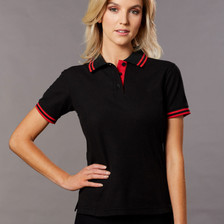 Shop Wholesale Ladies sports contrast trim Polo Shirts