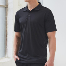 Mens CoolDry Self Striped Textured Polo Shirts Online