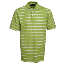 Green | Mens Striped Cotton Pique Polo Shirts Online